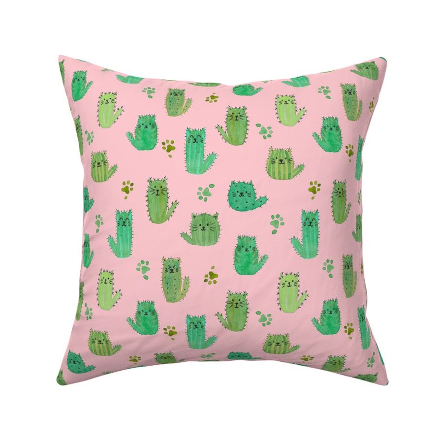 Cat-cus! Cactus cats and paws on PINK