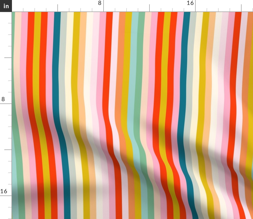 bright multi rainbow stripe M by Pippa Shaw