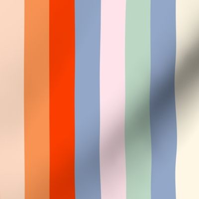 pastel multi rainbow stripe L by Pippa Shaw