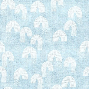 rainbow rain 1 blue linen