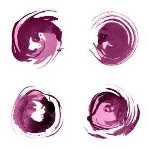 Pink/purple Abstract Watercolour Faces