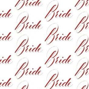 Red Bride Hand Lettered Calligraphy