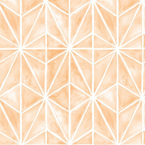 coastal stars - watercolor tile wallpaper home decor - orange - LAD20