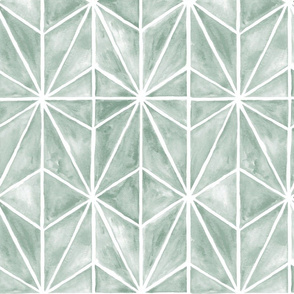 coastal stars - watercolor tile wallpaper home decor - soft sage - LAD20