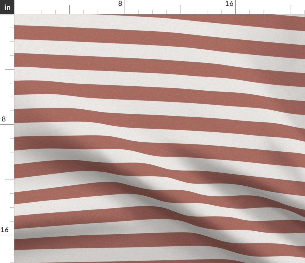 stripe fabric - 1" stripes - sfx1443 redwood