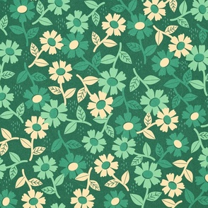 Emerald Green Floral