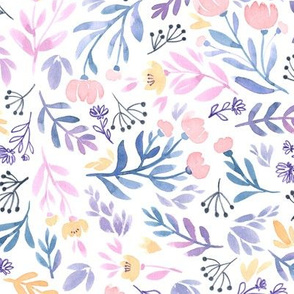 Violet watercolor Floral (small)