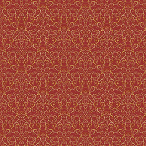 Luxury gold royal seamless pattern on red background