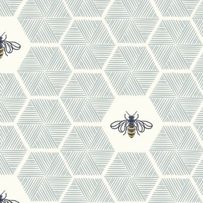 Flying Bees on Wood Texture Cotton Quilting Fabric (slate), Honey Bee Farm