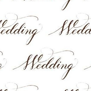 Wedding in Brown Hand Lettered Calligraphy