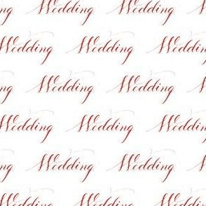 Red Wedding Hand Lettered Calligraphy