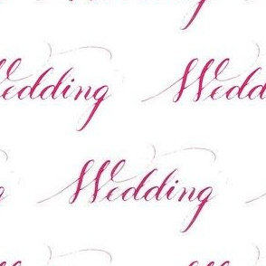 Wedding Hand Lettered Calligraphy in Pink