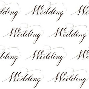 Hand Lettered Wedding Calligraphy in Brown