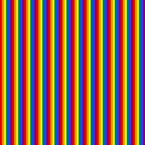 LGBT Six Rainbow 1/4" Vertical Stripes - Mini