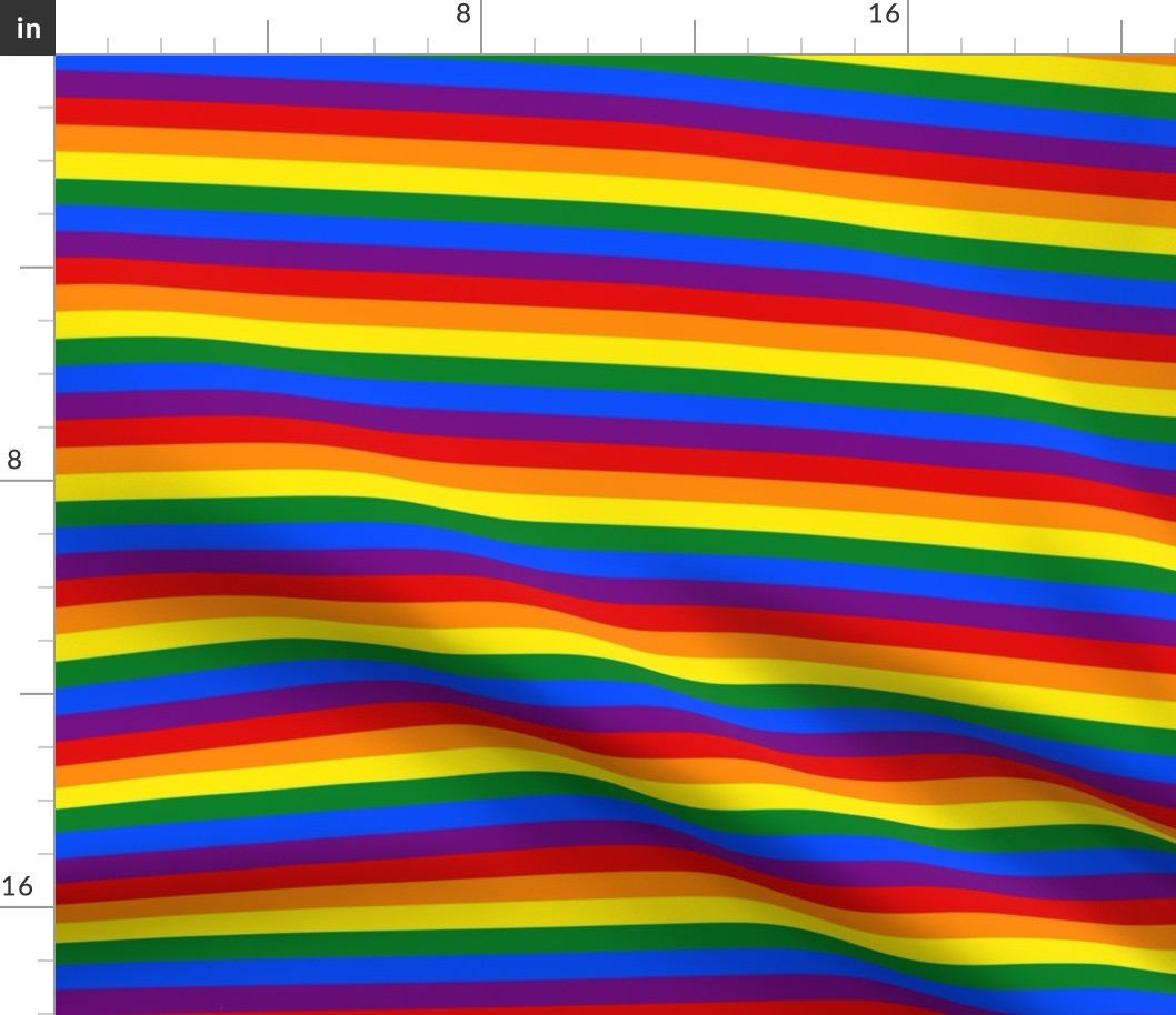 LGBT Six Rainbow 1/2" Stripes - Small