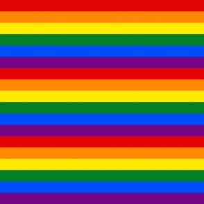 LGBT Six Rainbow 1" Stripes - Medium