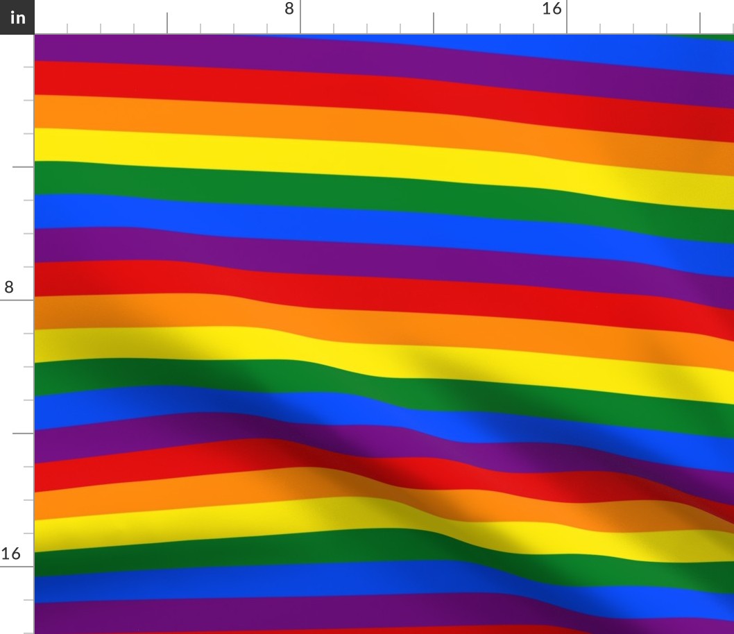 LGBT Six Rainbow 1" Stripes - Medium
