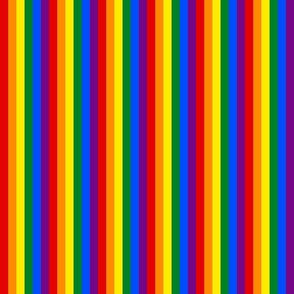 LGBT Six Rainbow 1/2" Vertical Stripes - Small