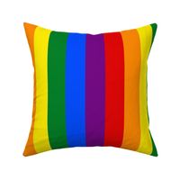 LGBT Six Rainbow 2" Vertical Stripes - Large