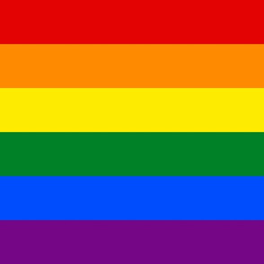 LGBT Six Rainbow 2" Stripes - Large