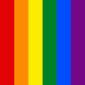 LGBT Six Rainbow 3" Vertical Stripes - Extra Large