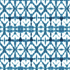 Tie dye shibori indigo blue teal seamless pattern