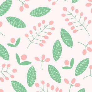 Berry Leaf Mix - pink green