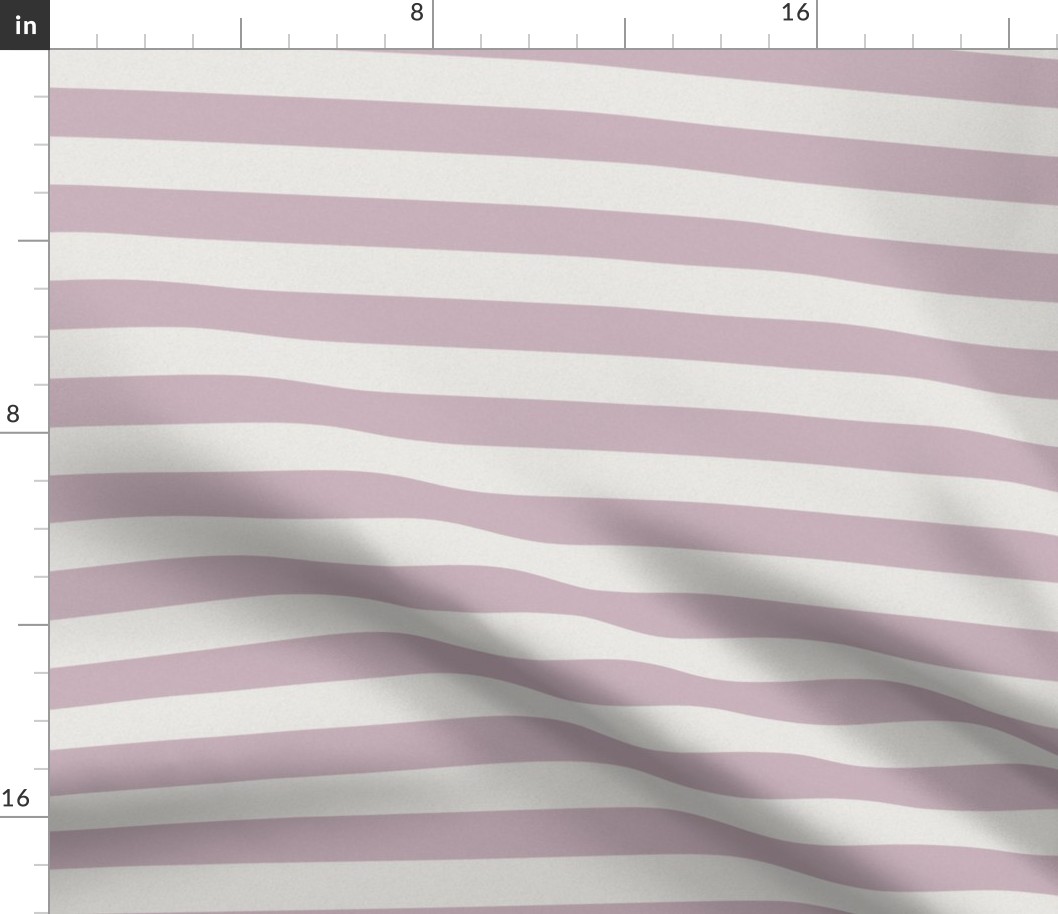 stripe fabric - 1" stripes -  mauve