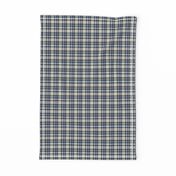 (micro scale) fall plaid || navy, tan, white C20BS