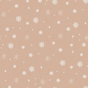 snow fabric - winter fabric - sfx1213 almond