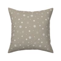 snow fabric - winter fabric - sfx0906 taupe