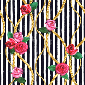 chains, rose striped pattern