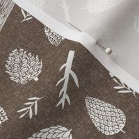 pinecone fabric - fall autumn design - sfx1027 pinecone