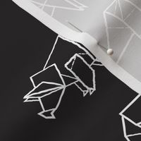 White origami dinos