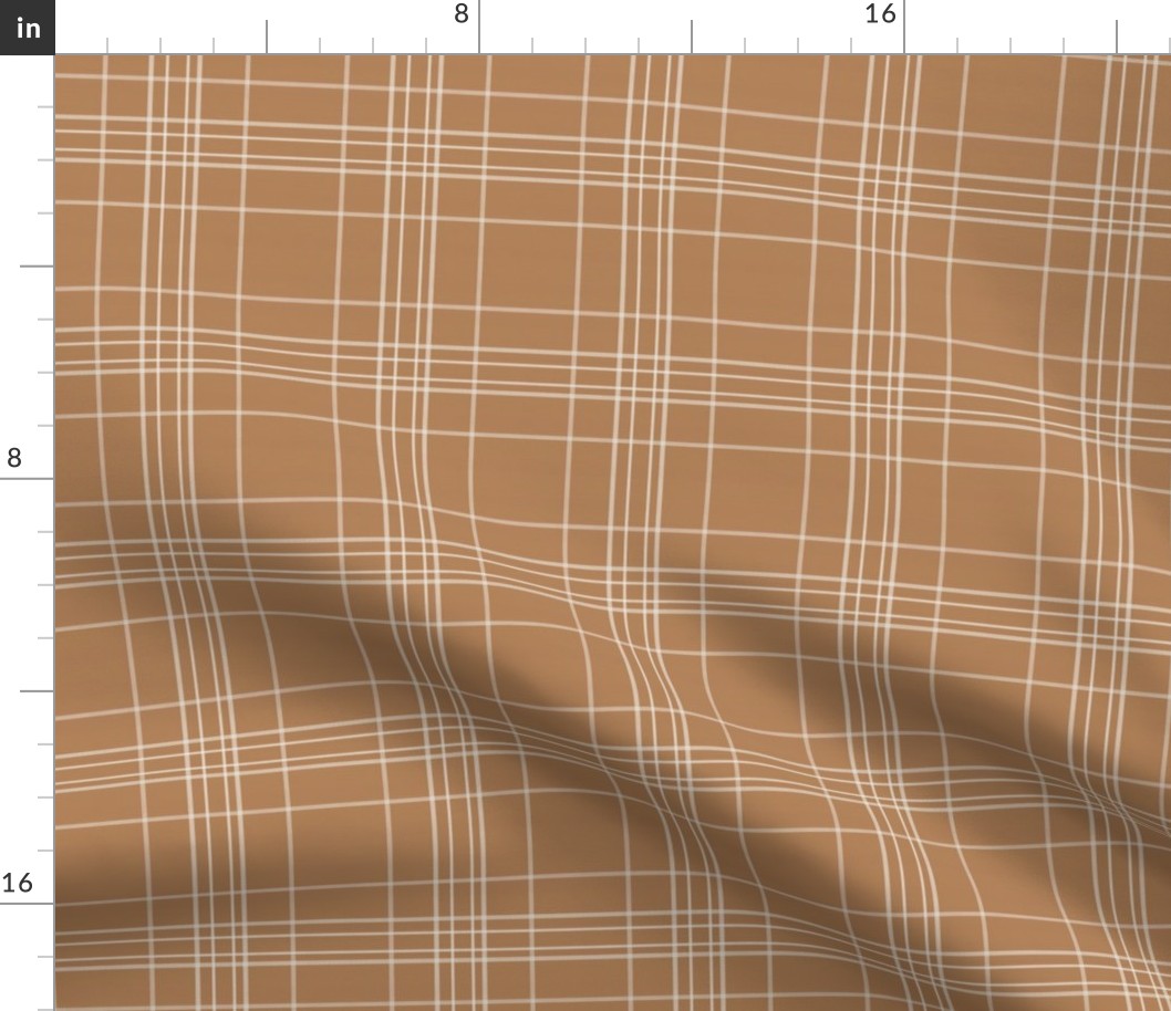 check fabric - plaid fabric -sfx1336 pecan