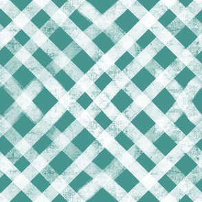 teal handdrawn plaid 