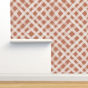 terra cotta handdrawn plaid