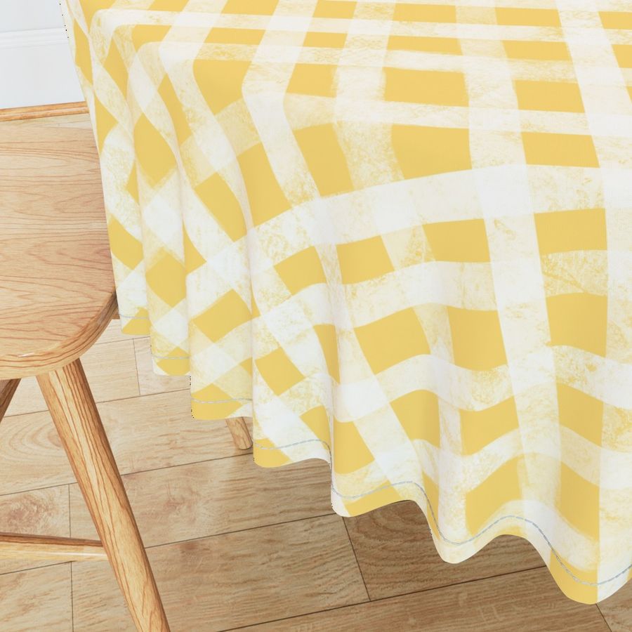 yellow handdrawn plaid 