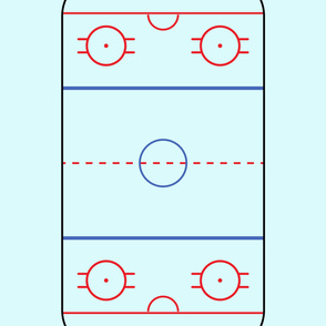 2 yard crib sheet layout - ice hockey rink (blue) - C20BS