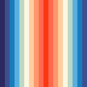 Retro Rainbow Reflected stripe L by Pippa Shaw