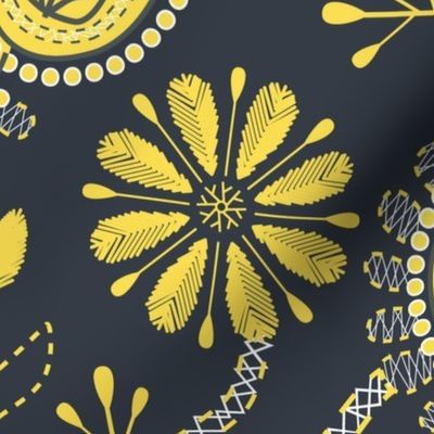 Paisley Chikankari- Embroidery Florals- Jumbo Scale