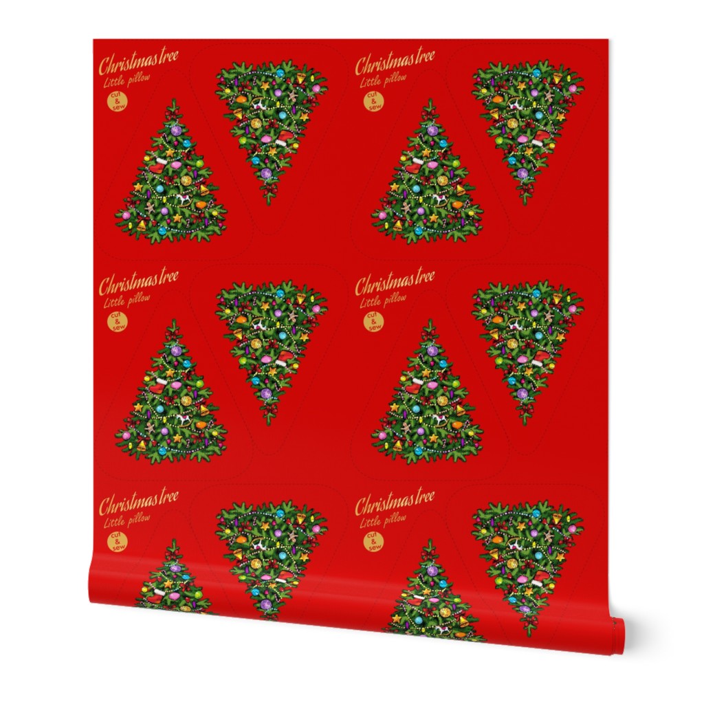 Christmas tree pillow Fat Quarter