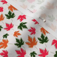Maple Leaves Offset White