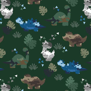 Dinosaur Pattern on camouflage