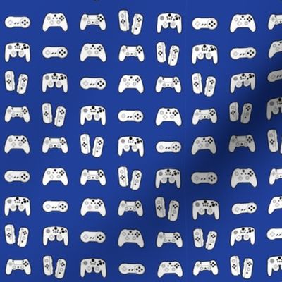 Game Controllers on Blue