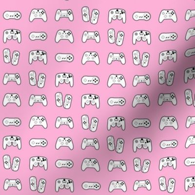 Game Controllers on Pink