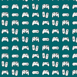 Game Controllers on Deep Teal