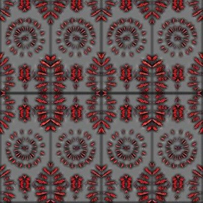 Industrial Grunge Tribal Kaleidoscopic Pattern