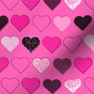 Midcentury Hearts - Pink