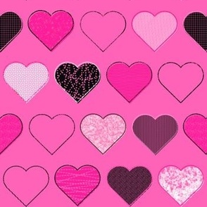 Midcentury Hearts - Pink